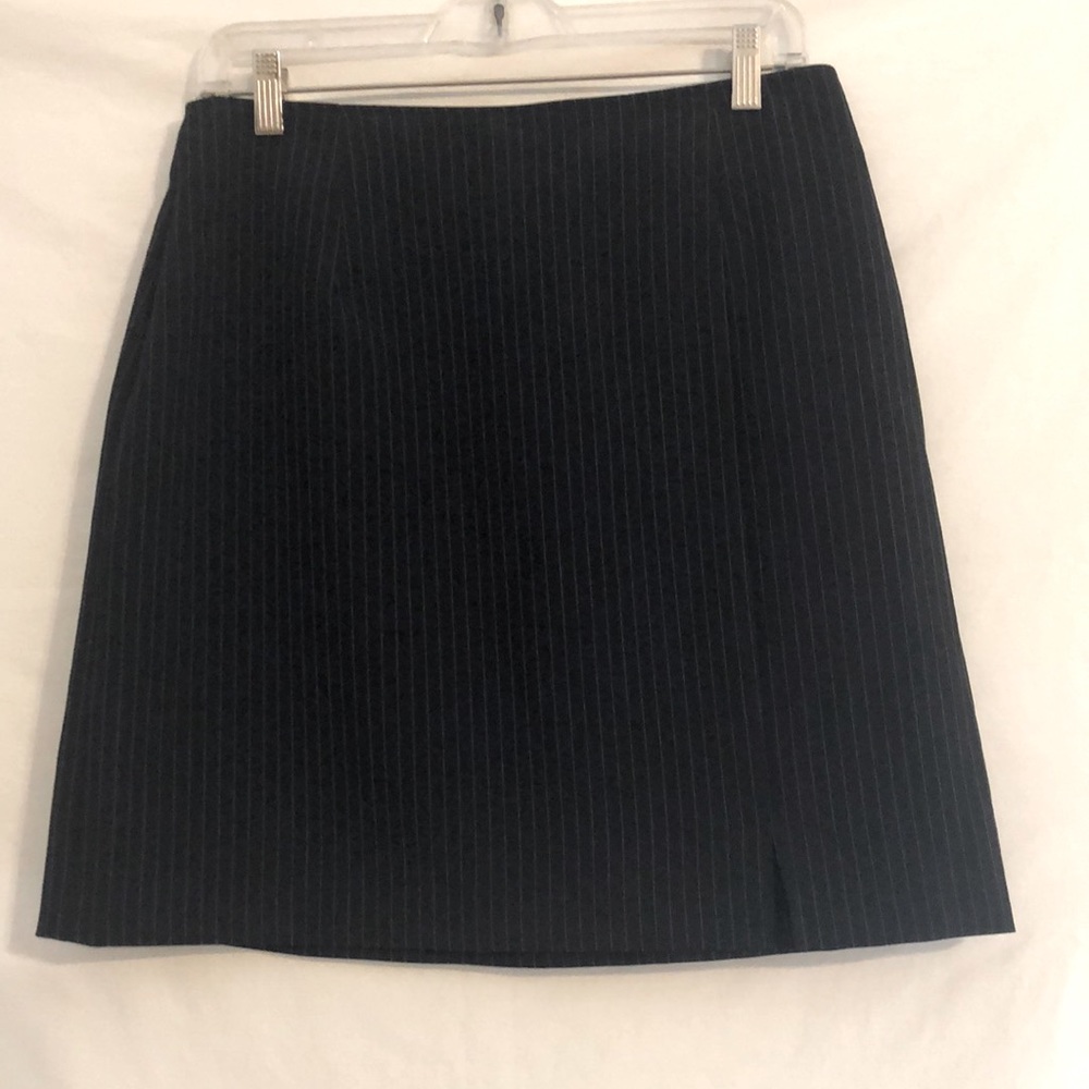 Black skirt with pinstripes